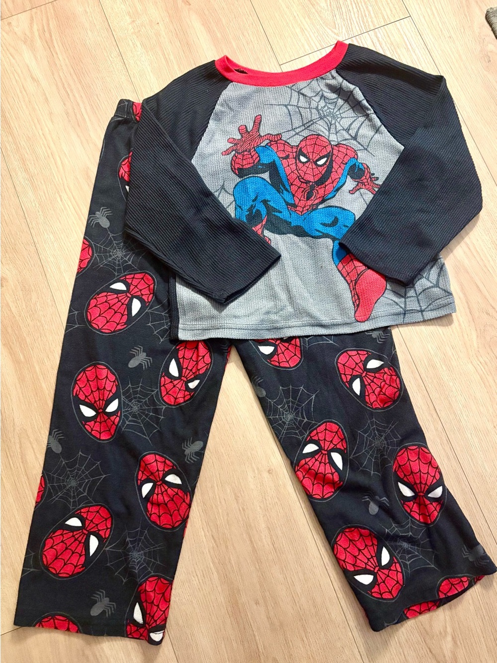 Marvel Spider-Man Kids Pajama Set - Red, Black & Blue
